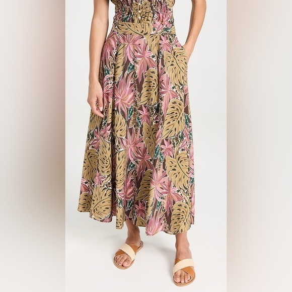Madewell Dresses & Skirts - Madewell Crinkled Crepe Maxi Skirt in Brushstroke Monstera, Size 8